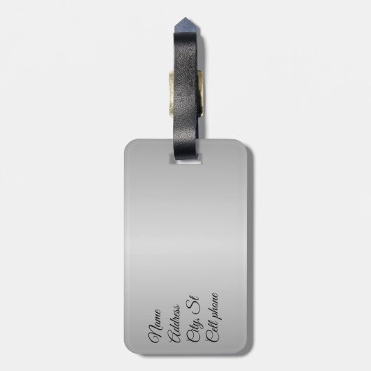 Oogknollen en -kogels - Roos Gold en zilver Bagagelabel (Achterkant verticaal)