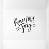 Oogly, maar stoute feestdag met kerstavond drieluik wenskaart (Binnenkant midden)