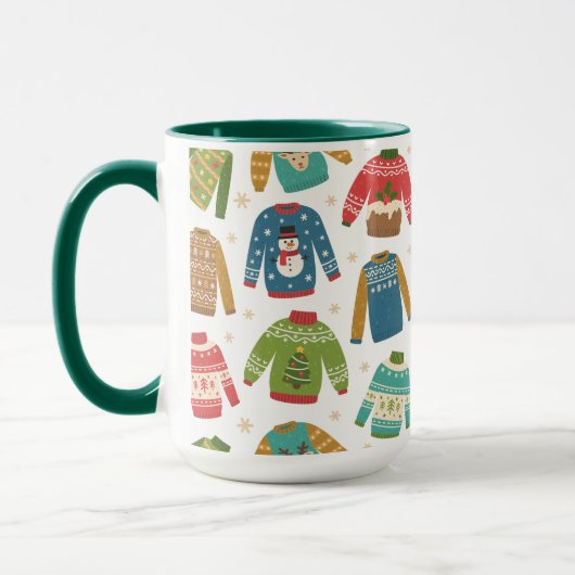 Oogly, maar stoute feestdag met kerstavond mok (Links)