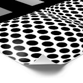 Oogmuur Op Art Black en White Perfect Poster (Hoek)