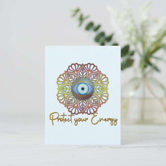 Oogogen Mystical Celestitical Third Eye Energy Briefkaart (Staand voorkant)