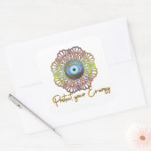 Oogogen Mystical Celestitical Third Eye Energy Vierkante Sticker (Envelop)