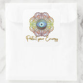 Oogogen Mystical Celestitical Third Eye Energy Vierkante Sticker (Tas)