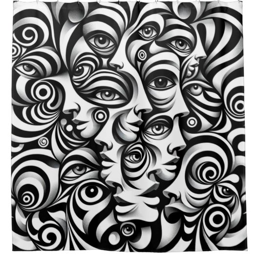 Oogontwerp Douchegordijn (Voorkant)