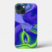 Oogoog, 3D Abstract in groen blauw paars Case-Mate iPhone Case (Achterkant)