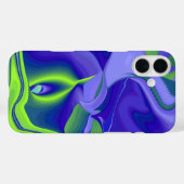Oogoog, 3D Abstract in groen blauw paars Case-Mate iPhone Case (Achterkant (horizontaal))