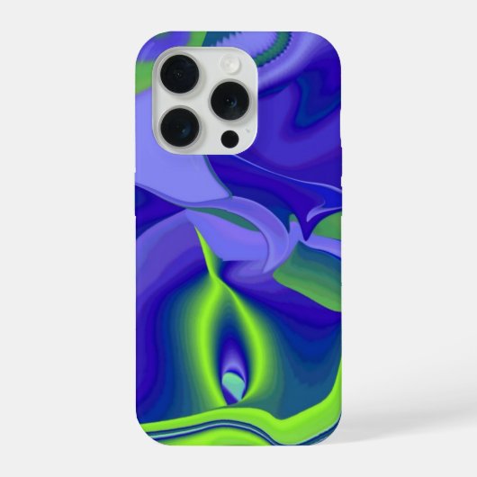 Oogoog, 3D Abstract in groen blauw paars iPhone Hoesje (Achterkant)