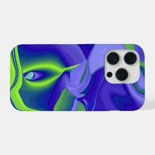 Oogoog, 3D Abstract in groen blauw paars iPhone 15 Pro Hoesje