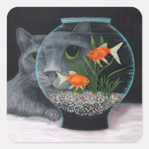 Oogoog aan oog vierkante sticker