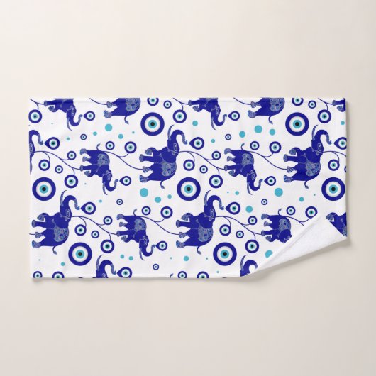 Oogoog Elephant Good Luck amulet patroon Bad Handdoek (Handdoek)