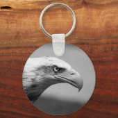 Oogoog van zwarte en witte arend sleutelhanger (Voorkant)