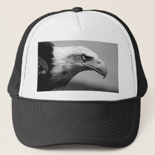 Oogoog van zwarte en witte arend trucker pet