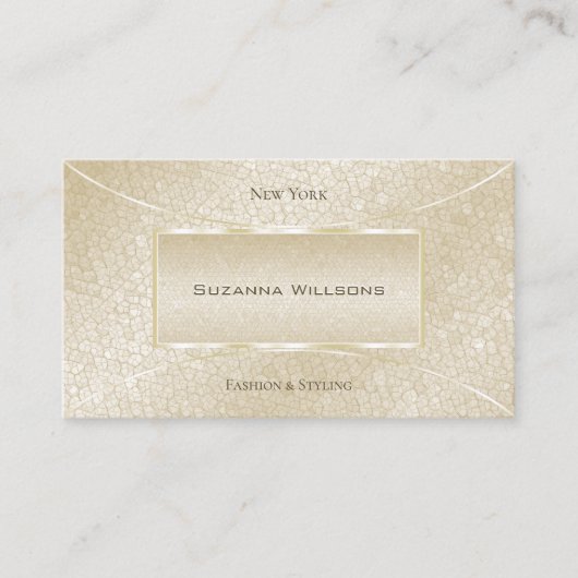 Oogpartij Zijderriem Schuin-slang Patroon Elegant  Visitekaartje (Voorkant)