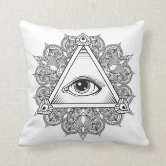 Oogpiramide Symbool Doodle Kussen