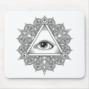 Oogpiramide Symbool Doodle Muismat
