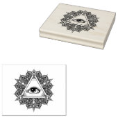 Oogpiramide Symbool Doodle Rubberstempel (Gestempeld)
