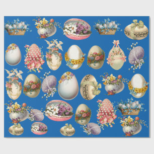 Oogreuen, stropers, WITTE DOVEN, BLAUW Cadeaupapier