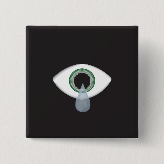 Oogscheur Vierkante Button 5,1 Cm (Voorkant)