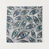 Oogschilfers en kristallen op parels wandkleed (Voorkant)