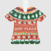 Oogse kerstbeker 2e plaats Waterverf Brown Ornament (voorkant)