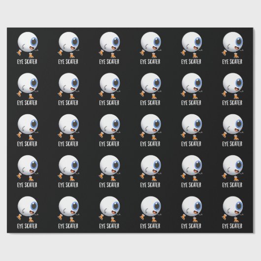 Oogskater Funny Ice Skun Dark BG Cadeaupapier (Vlak)