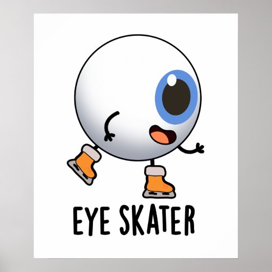 Oogskater Funny Ice Skun Poster (Voorkant)