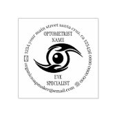 Oogspecialist optometrist 	rubberstempel (Afrduk)
