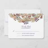 Oogst Berry Krans Wedding RSVP Reactie (Voorkant)
