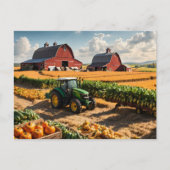 Oogst bij boerderij briefkaart (Voorkant)