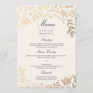 Oogst Bloemen Bruiloft Menu