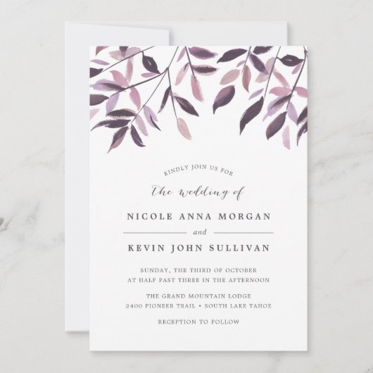 Oogst Blush bruiloft uitnodiging (Voorkant)