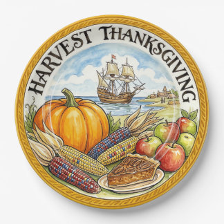 "Oogst Dankdag" Mayflower Keramische Bord