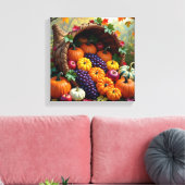 Oogst en Zegen Overvloed Hoorn Canvas Afdruk (Insitu (Woonkamer))