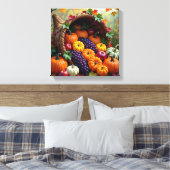 Oogst en Zegen Overvloed Hoorn Canvas Afdruk (Insitu (Slaapkamer))