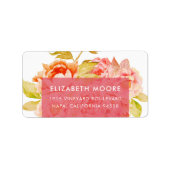Oogst Floral Return Address Labels (Voorkant)