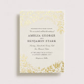 Oogst Flowers Wedding Folie Uitnodiging