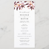 Oogst Foliage bruiloft ceremonie programma (Voorkant)