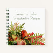 Oogst Fruit Vegetarisch Recept Organisator Notitieboek (Voorkant)