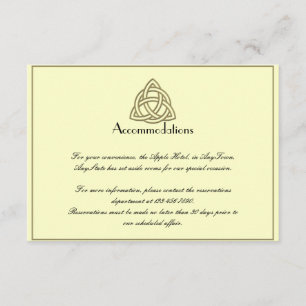 Oogst Goud Keltische Knoop Bruiloft invoegen Informatiekaartje