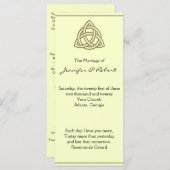 Oogst Gouden Keltische Knoop Trouwprogramma Programma (Voorkant / Achterkant)