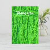 Oogst Green Grass Seed Photo Bedankkaart (Staand voorkant)
