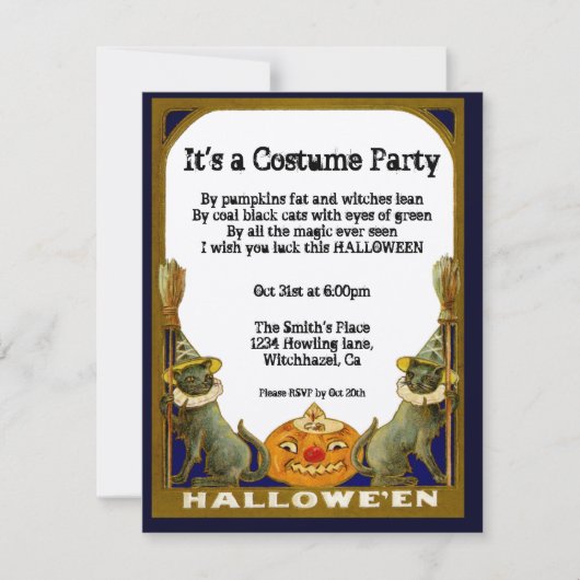 Oogst  Halloween Uitnodiging (Voorkant)