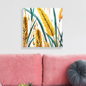 Oogst Harmony: Een warmtegatroon op een wit canvas (Insitu (Woonkamer))