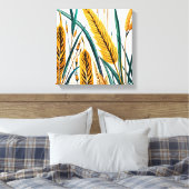 Oogst Harmony: Een warmtegatroon op een wit canvas (Insitu (Slaapkamer))