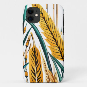 Oogst Harmony: Een warmtegatroon op een wit canvas iPhone 11 Hoesje