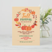 Oogst Herfst Festival Pompoen Herfst Evenement Bla Kaart (Staand voorkant)