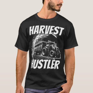 Oogst Hustler Landbouwmachines Tractor Boer T-shirt
