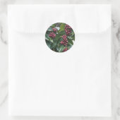 *Oogst in bloei: koffiebonen aan de boom Ronde Sticker (Tas)