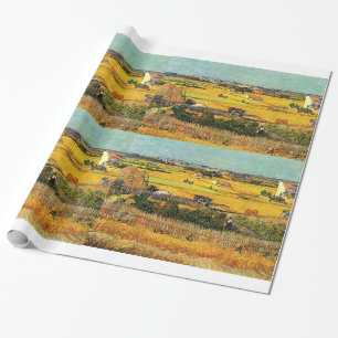Oogst in La Crau, met Montmajour... Cadeaupapier
