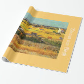 Oogst in La Crau, met Montmajour in de Backgro Cadeaupapier (Uitgerold)